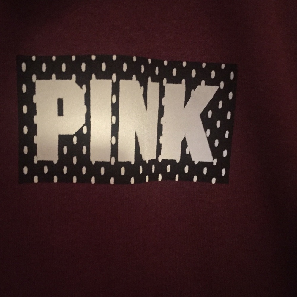 PINK Maroon Quarterzip - Picture 3 of 5